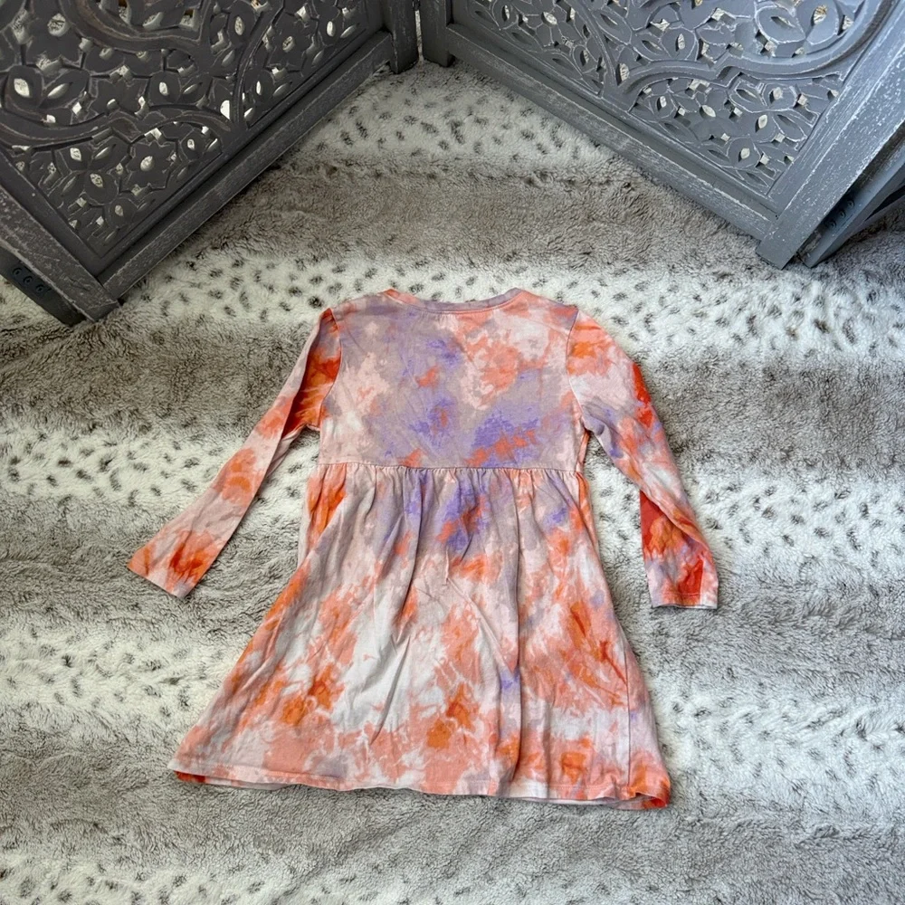 Old Navy tie dye dress girls 4T orange purple Halloween trick or treat Kidcore